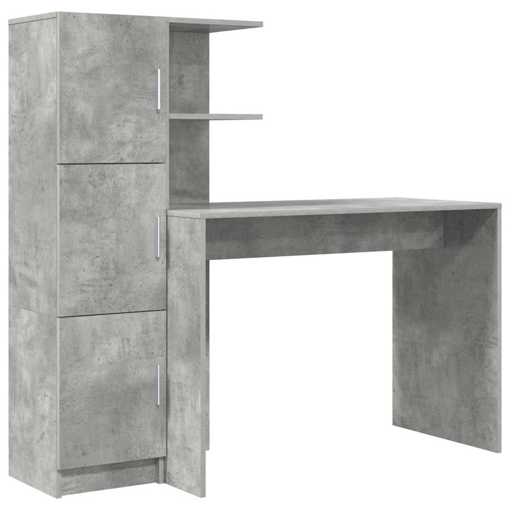 vidaXL Biurko 2 pcs Betonowy szary