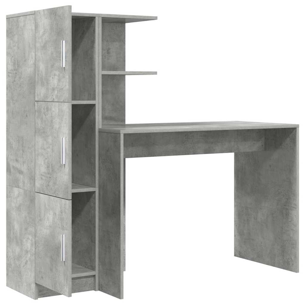 vidaXL Biurko 2 pcs Betonowy szary