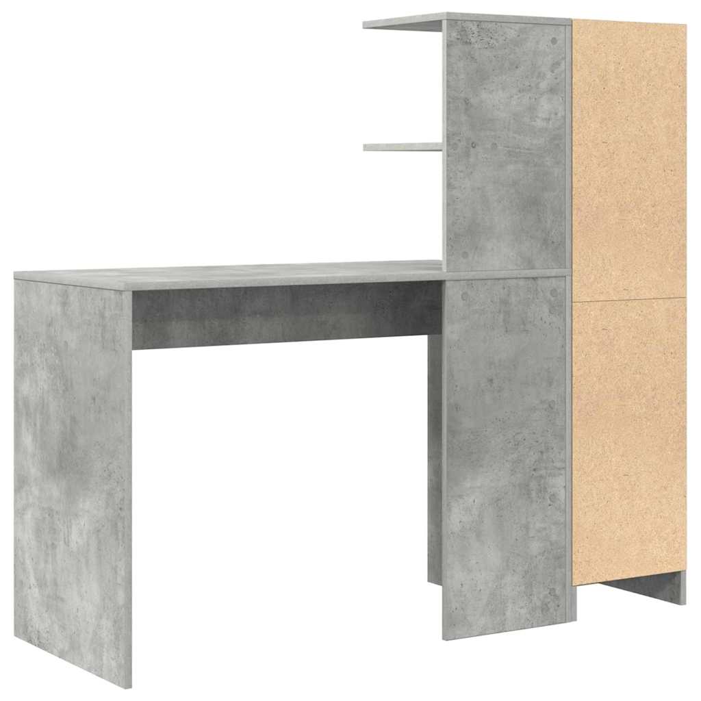 vidaXL Biurko 2 pcs Betonowy szary
