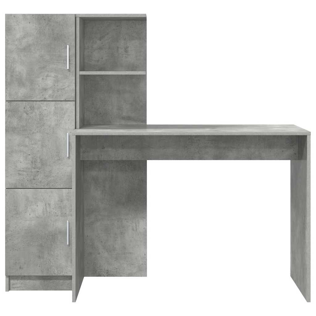 vidaXL Biurko 2 pcs Betonowy szary