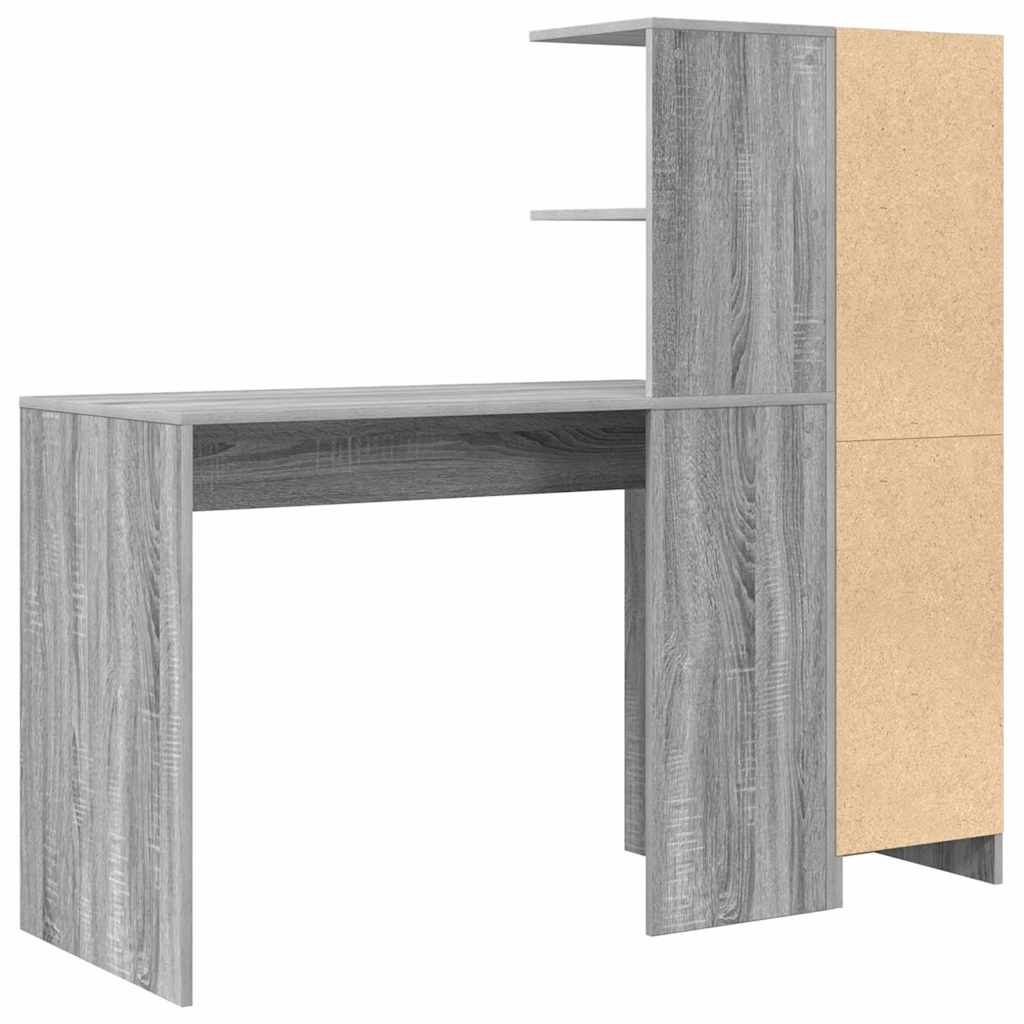 vidaXL Biurko 2 pcs Szary Sonoma