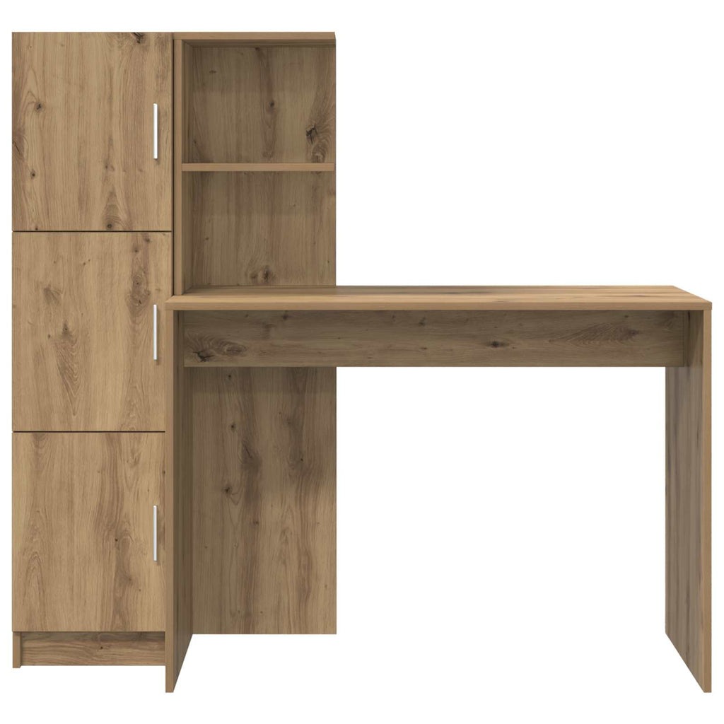 vidaXL Biurko 2 pcs Dąb rzemieślniczy