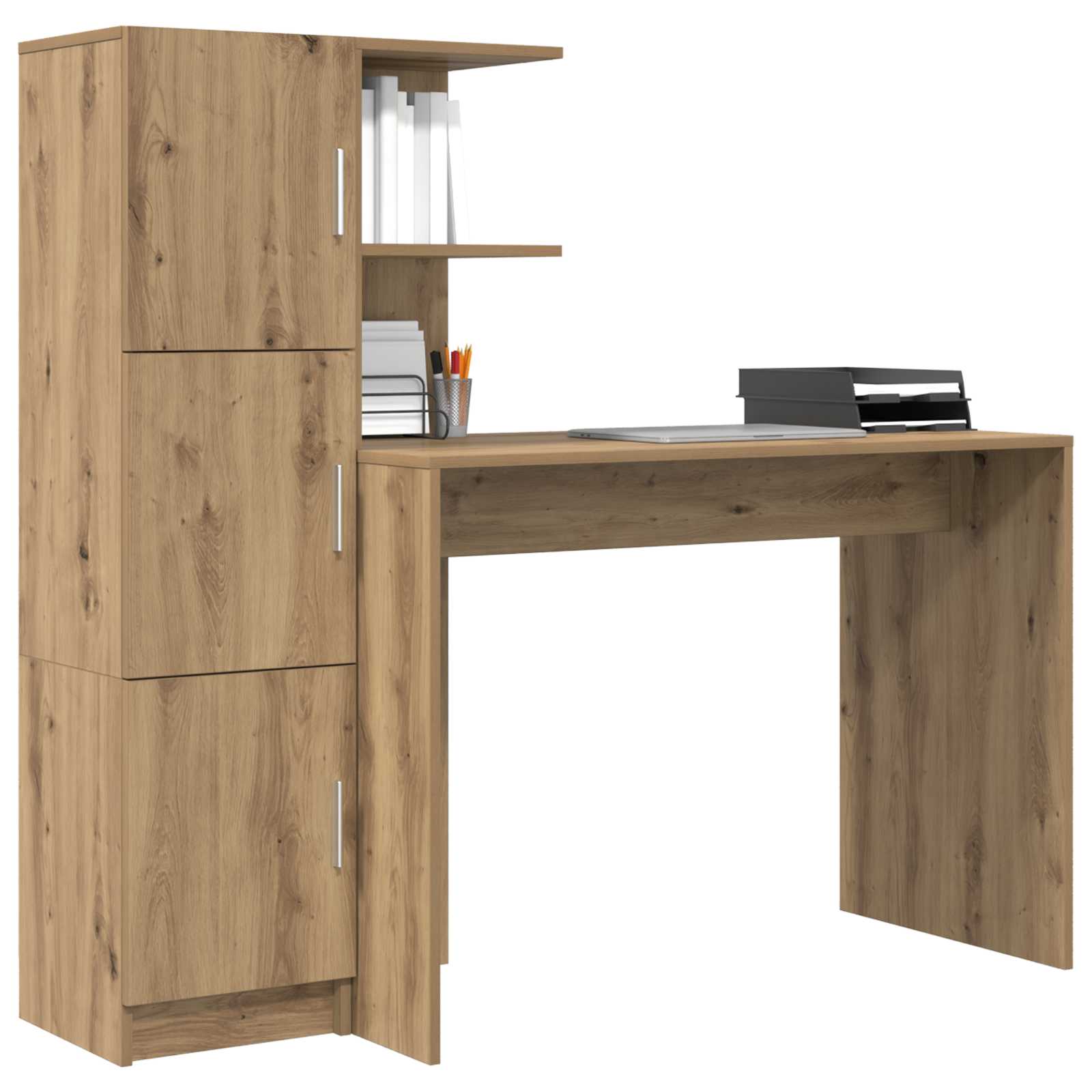 vidaXL Biurko 2 pcs Dąb rzemieślniczy