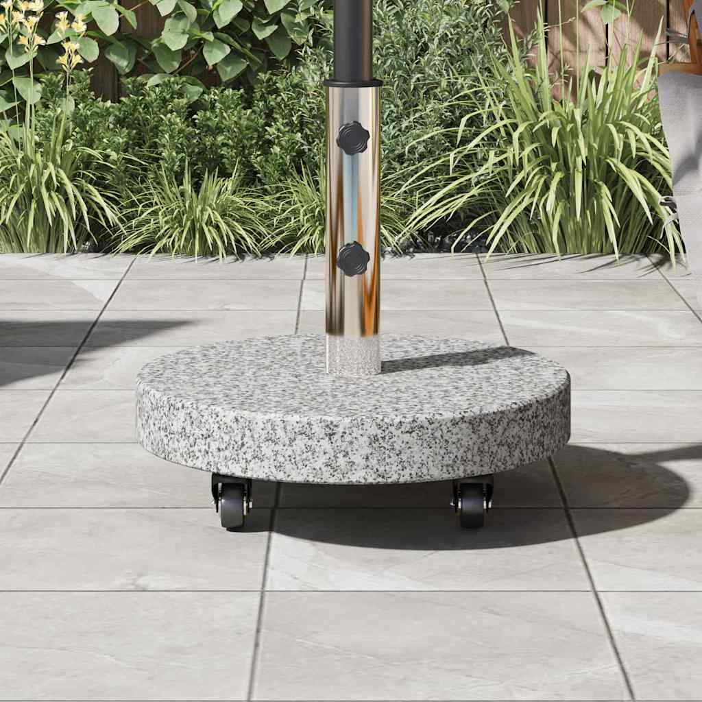 vidaXL Podstawa do parasola 29,8kg Szary Granite i Stal Nierdzewna