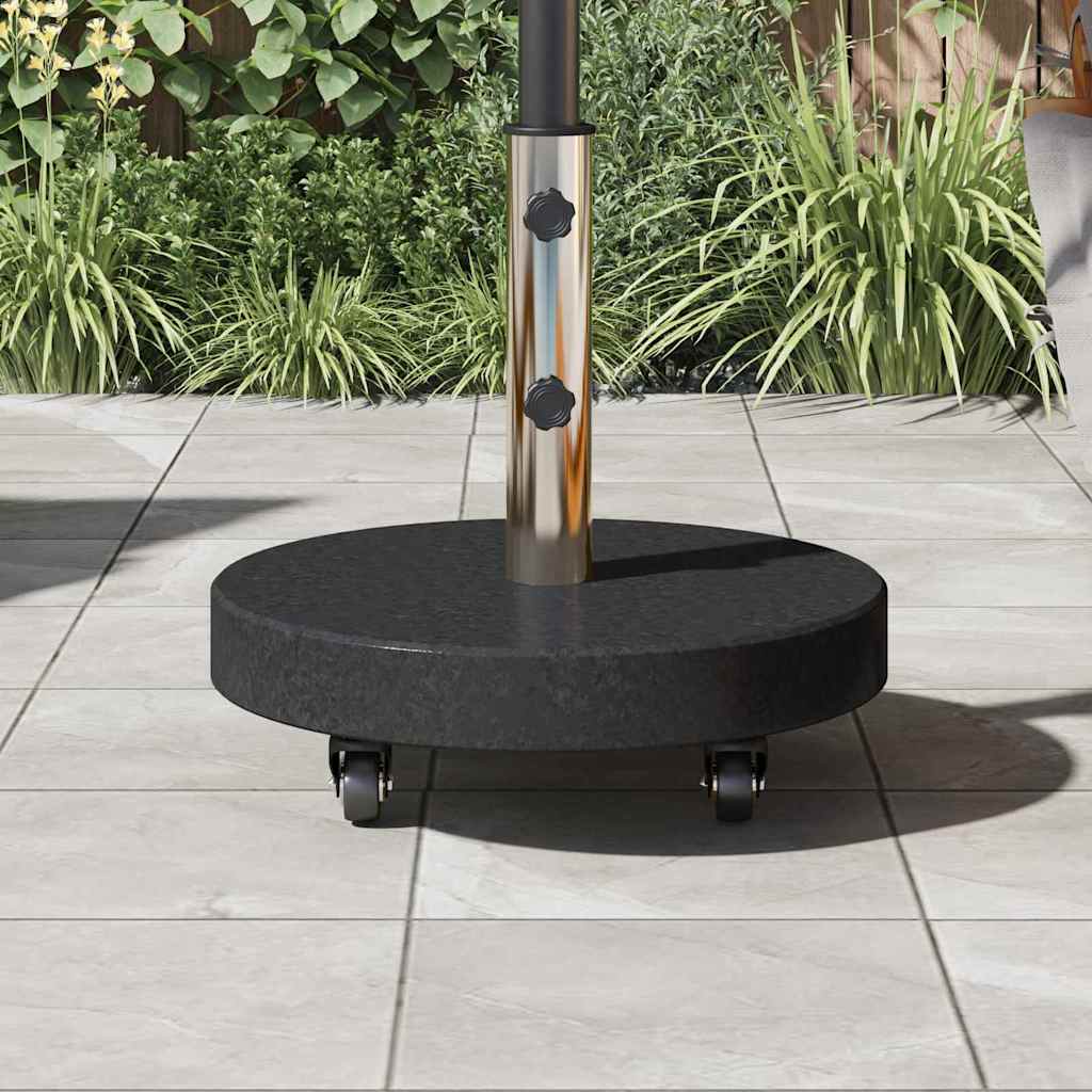vidaXL Podstawa do parasola 30kg Czarny Granite i Stal Nierdzewna
