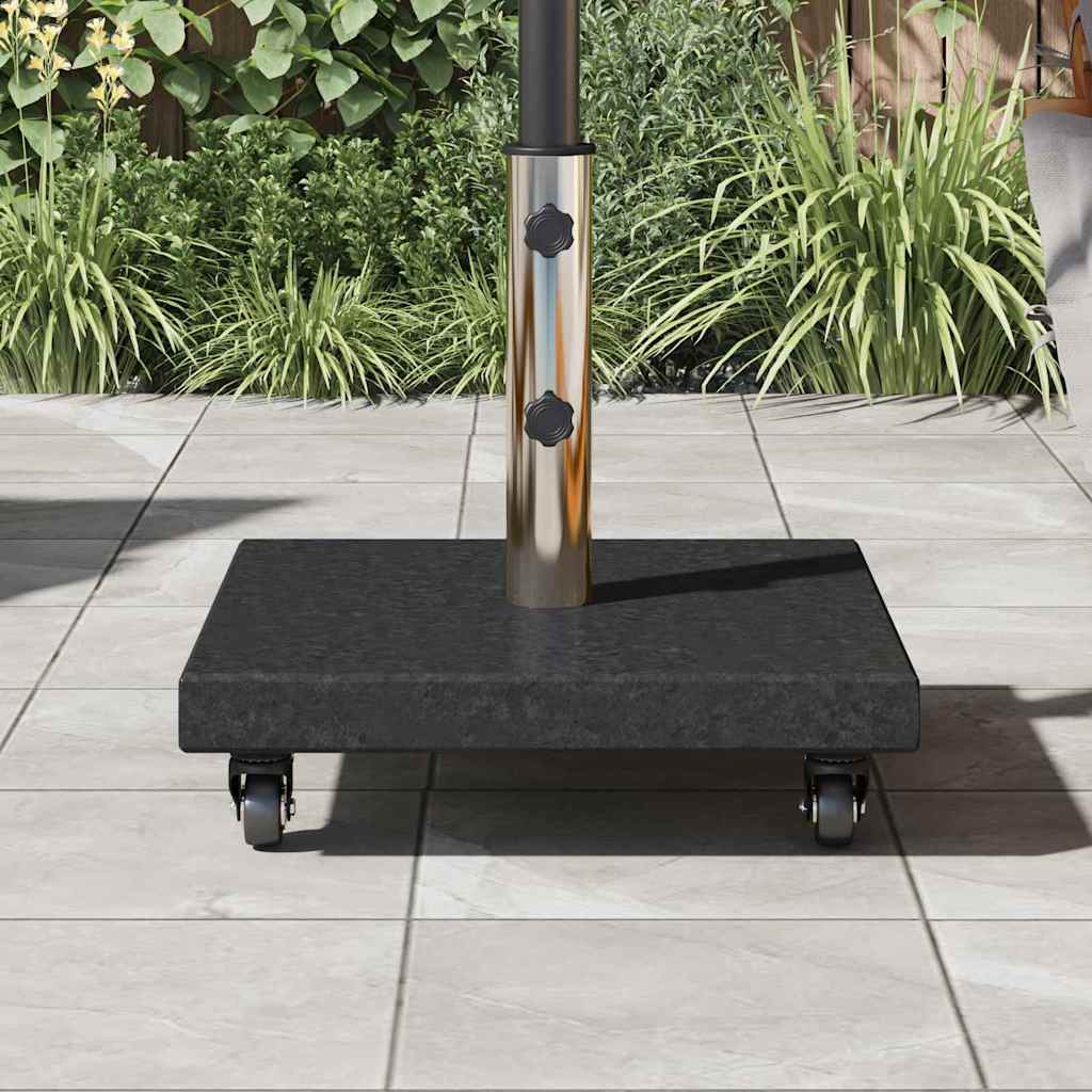 vidaXL Podstawa do parasola 30kg Czarny Granit Kwadrat