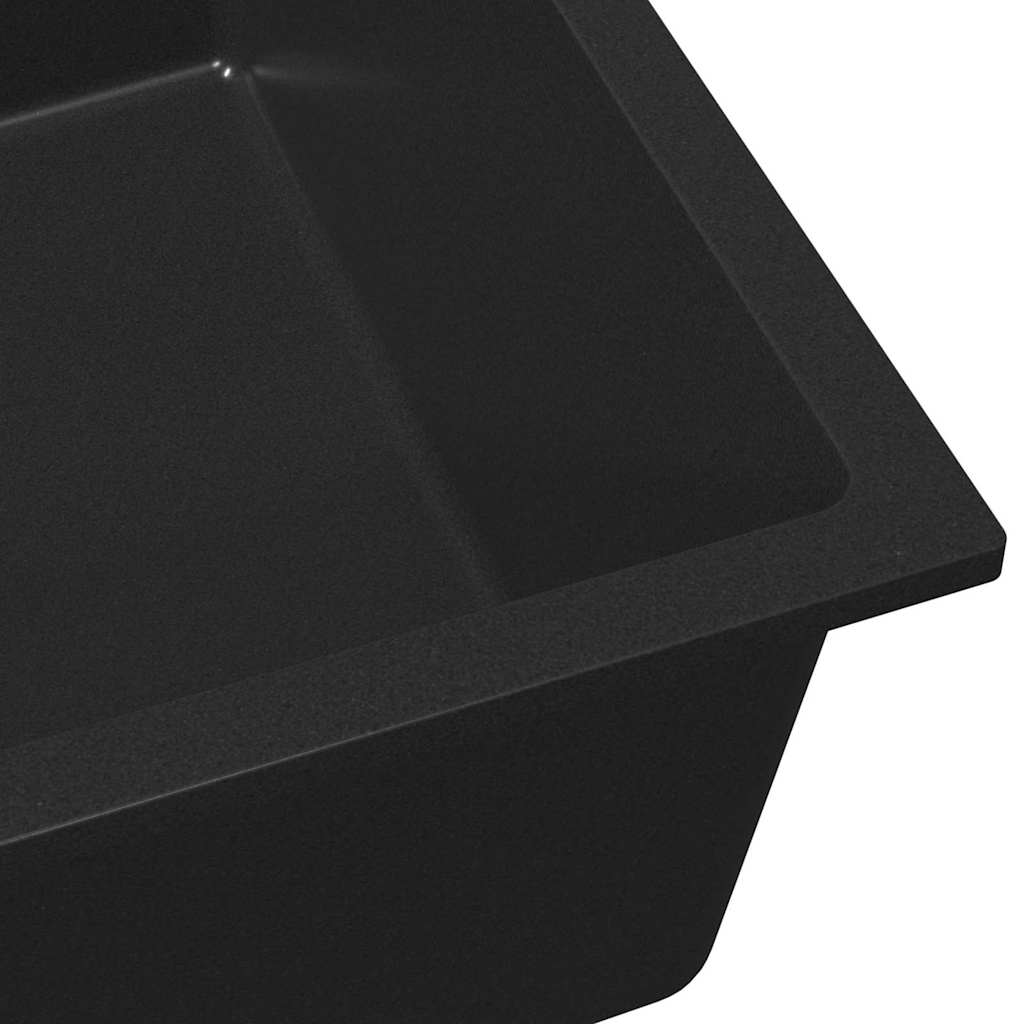 vidaXL Zlew kuchenny Czarny 54 x 44 x 20 cm Granit