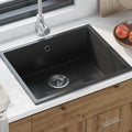 vidaXL Zlew kuchenny Czarny 54 x 44 x 20 cm Granit