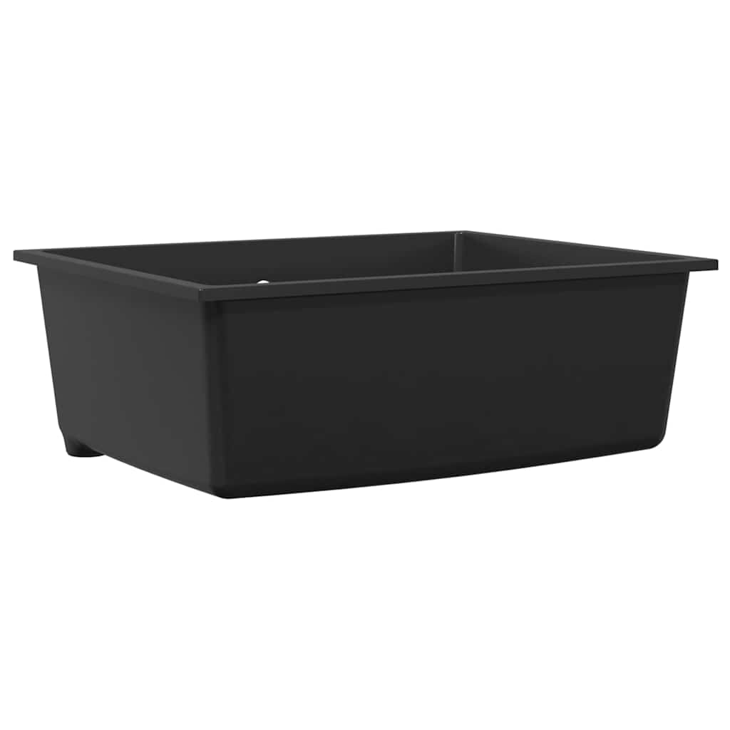 vidaXL Zlew kuchenny Czarny 54 x 44 x 20 cm Granit