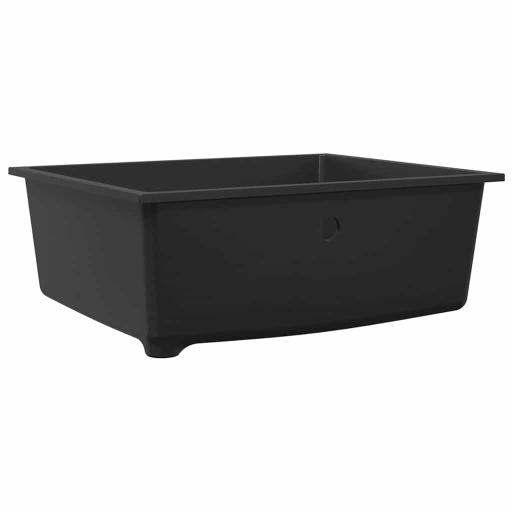 vidaXL Zlew kuchenny Czarny 54 x 44 x 20 cm Granit