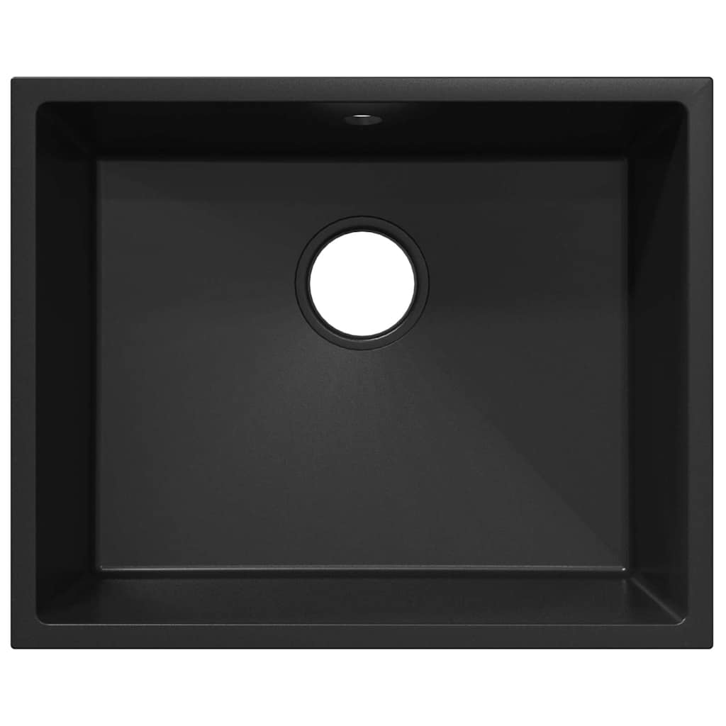 vidaXL Zlew kuchenny Czarny 54 x 44 x 20 cm Granit