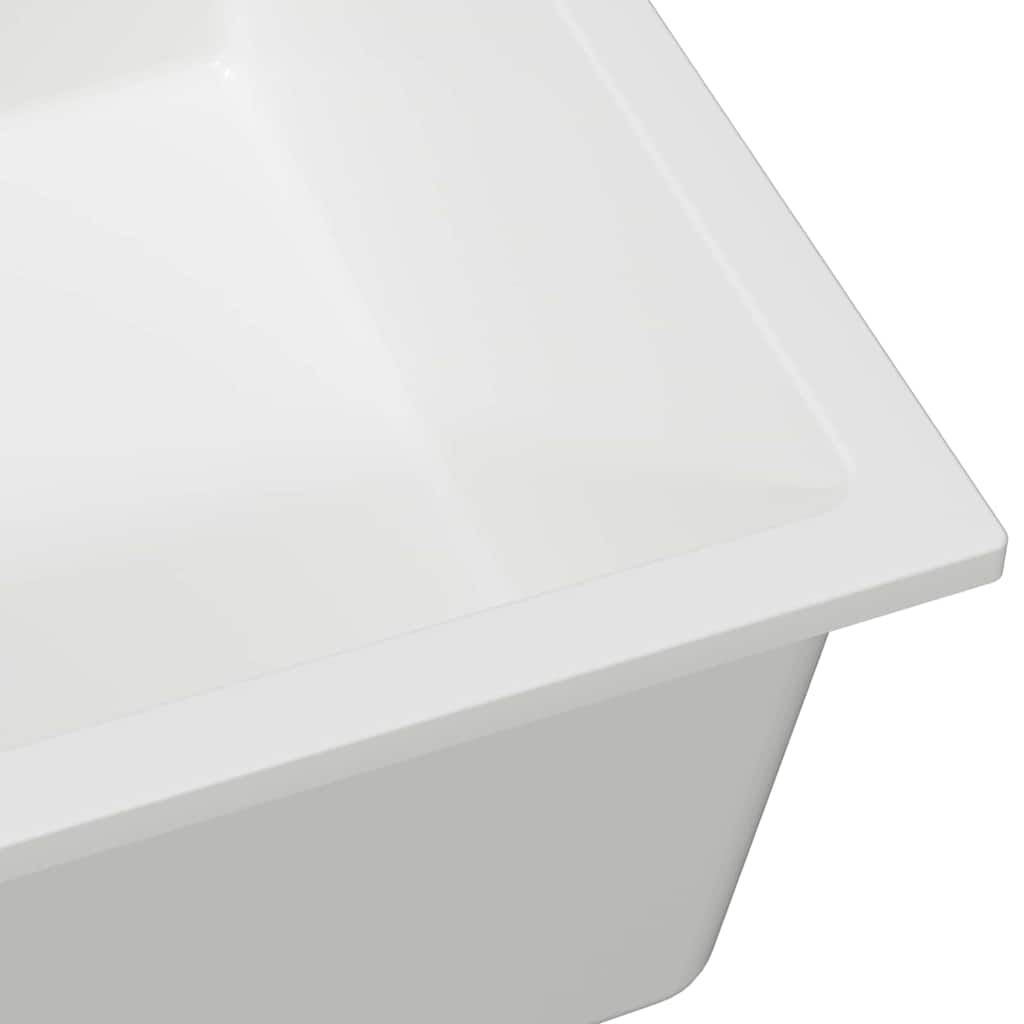 vidaXL Zlew kuchenny Biały 54 x 44 x 20 cm Granit