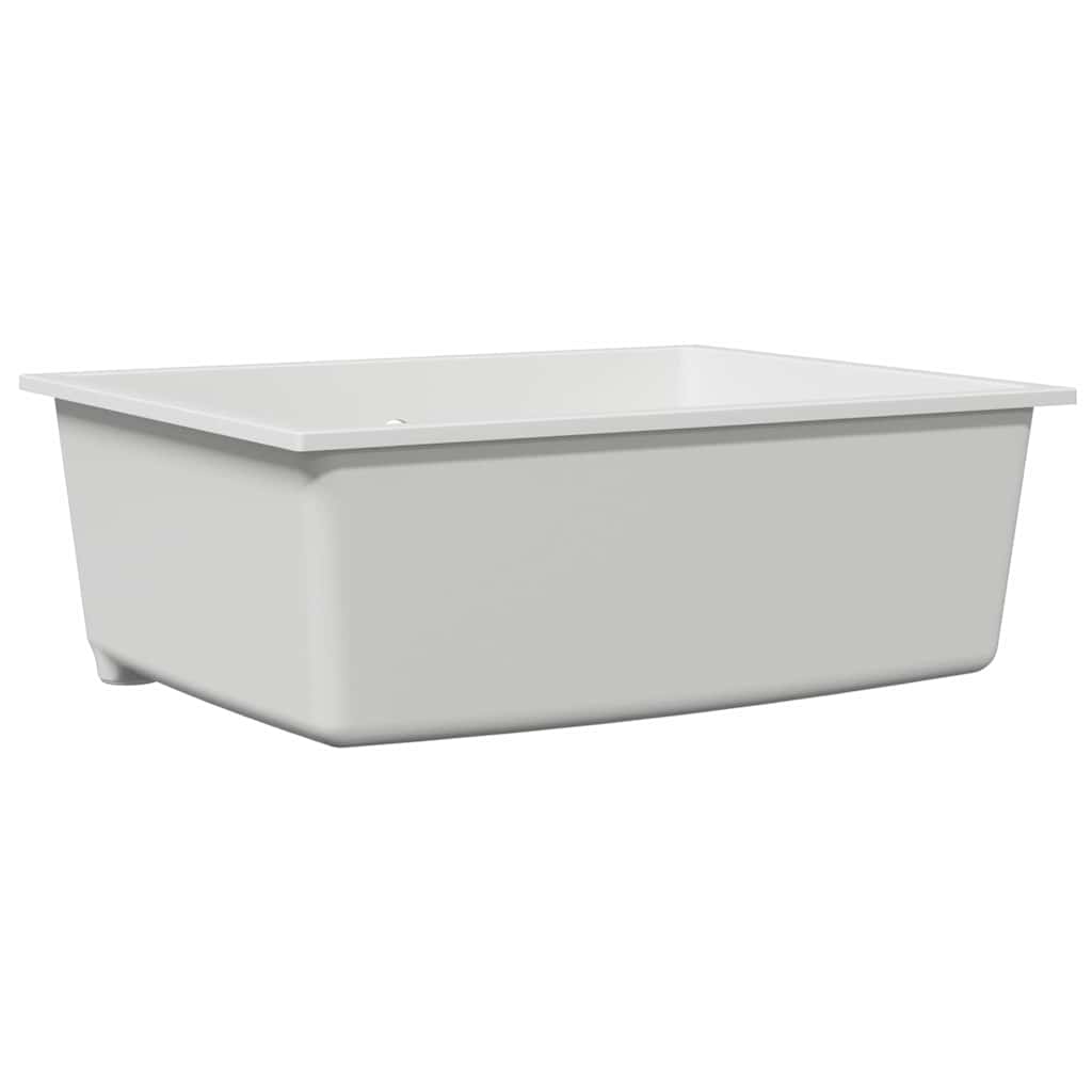 vidaXL Zlew kuchenny Biały 54 x 44 x 20 cm Granit