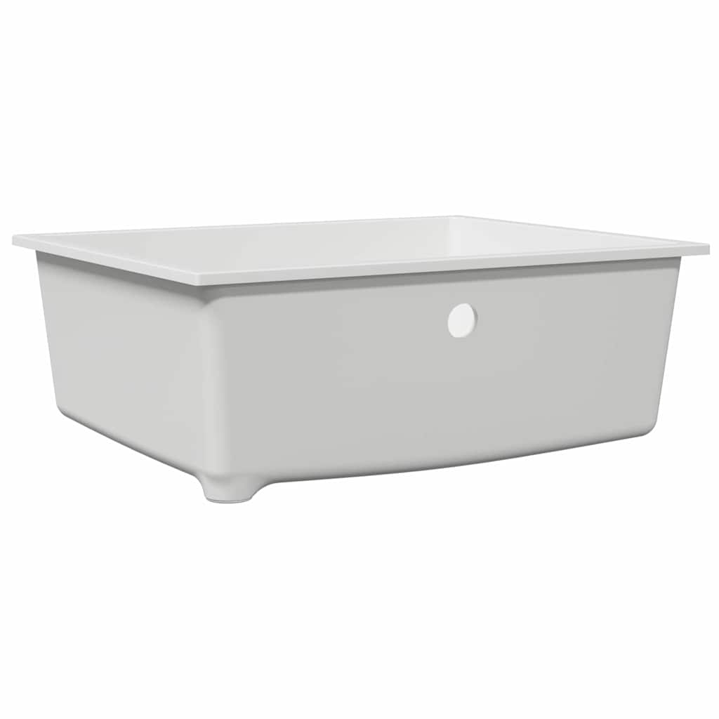 vidaXL Zlew kuchenny Biały 54 x 44 x 20 cm Granit