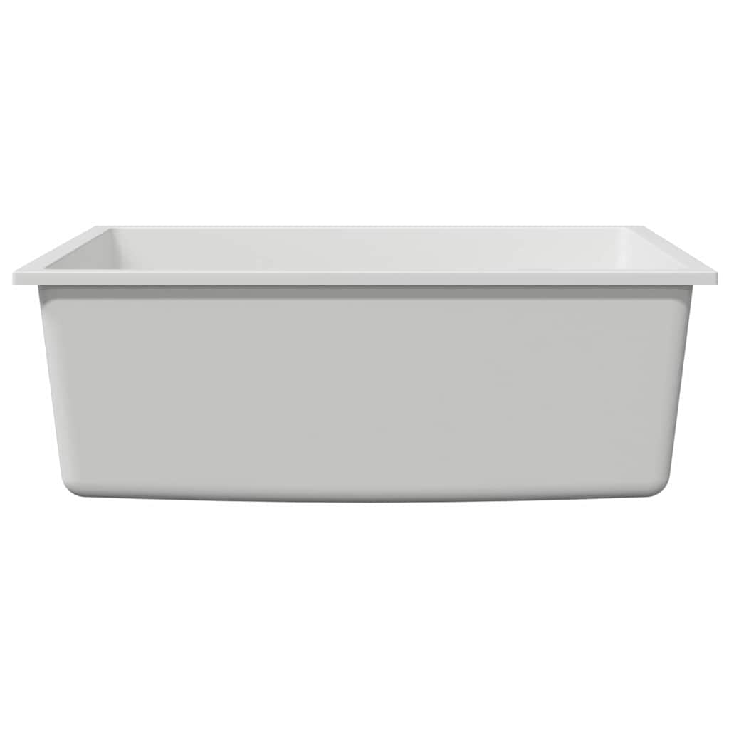 vidaXL Zlew kuchenny Biały 54 x 44 x 20 cm Granit
