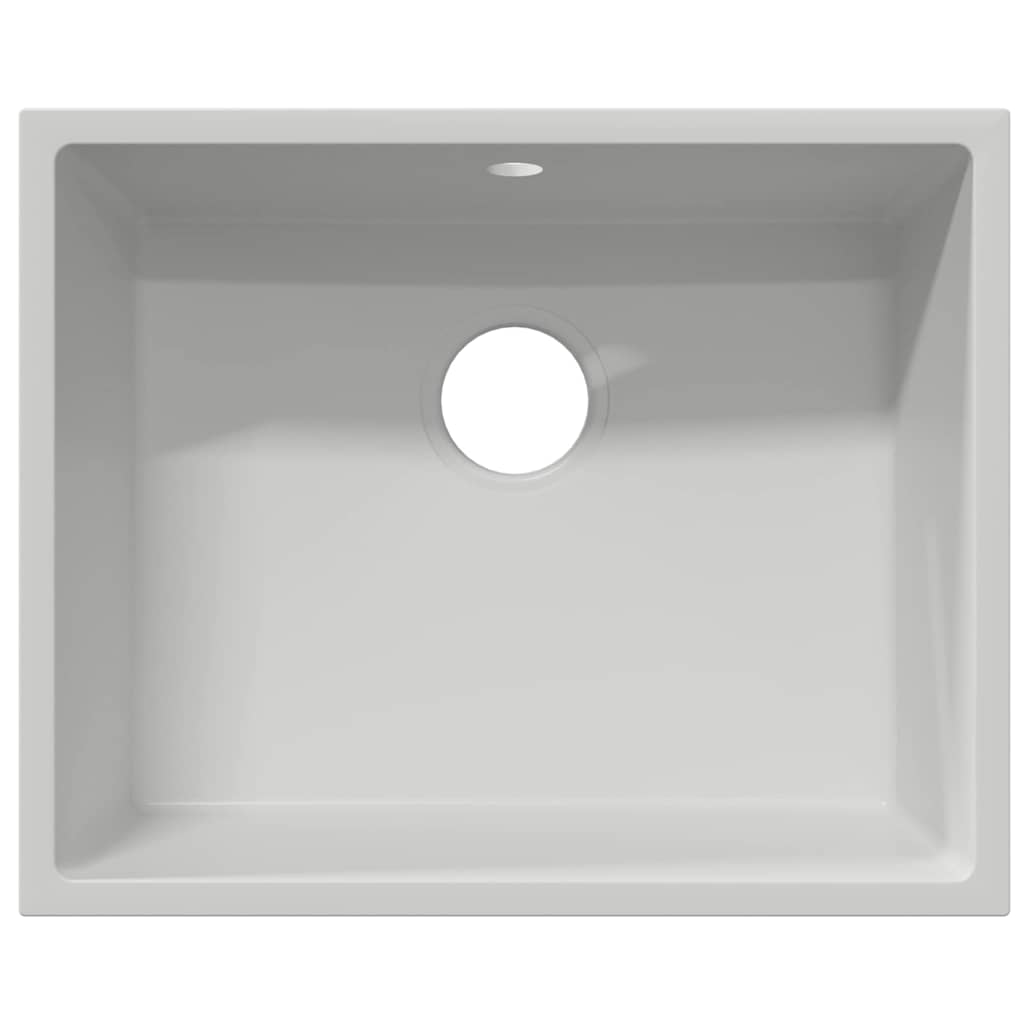 vidaXL Zlew kuchenny Biały 54 x 44 x 20 cm Granit