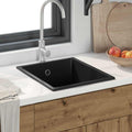 vidaXL Zlew kuchenny Czarny 38 x 44 x 20 cm Granit