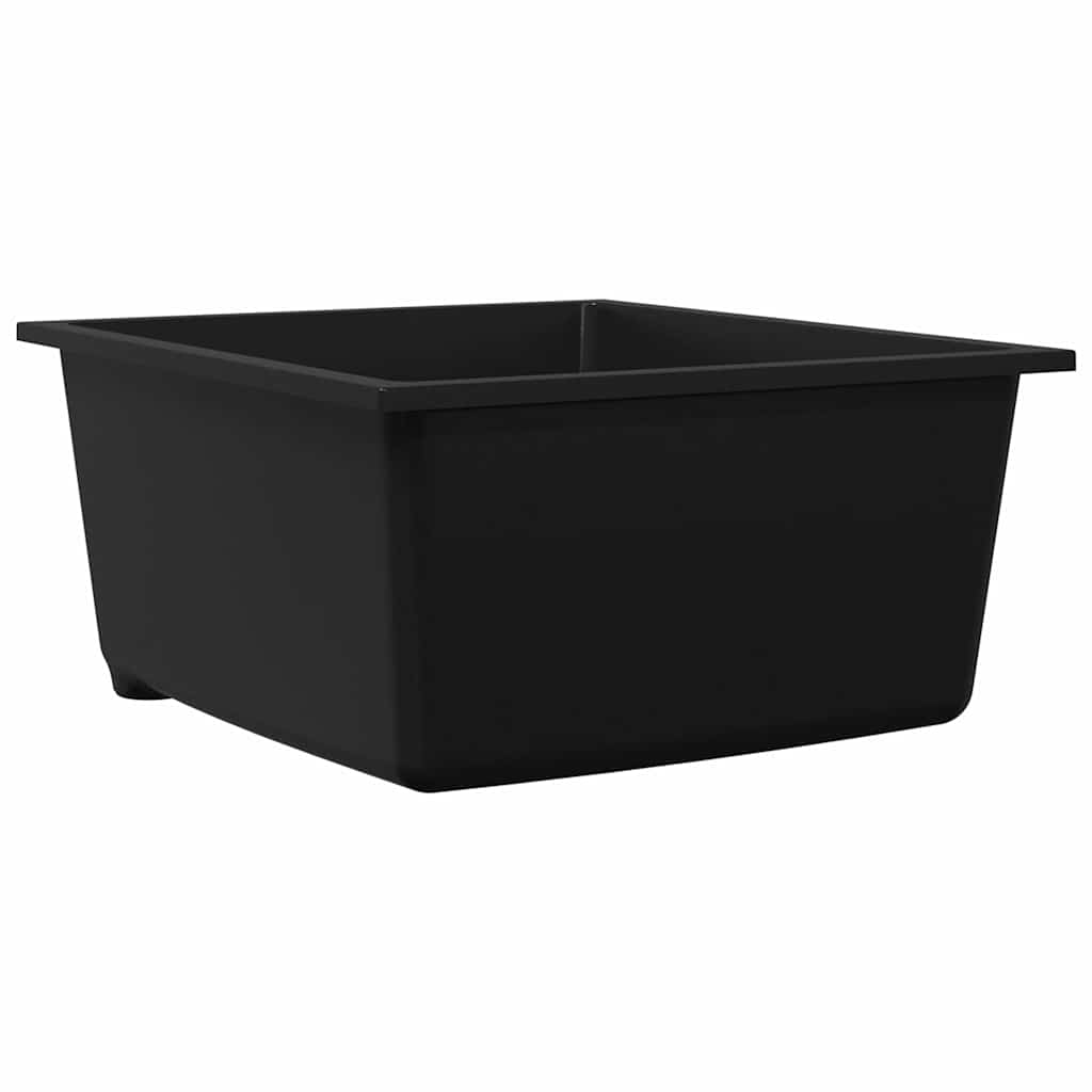 vidaXL Zlew kuchenny Czarny 38 x 44 x 20 cm Granit