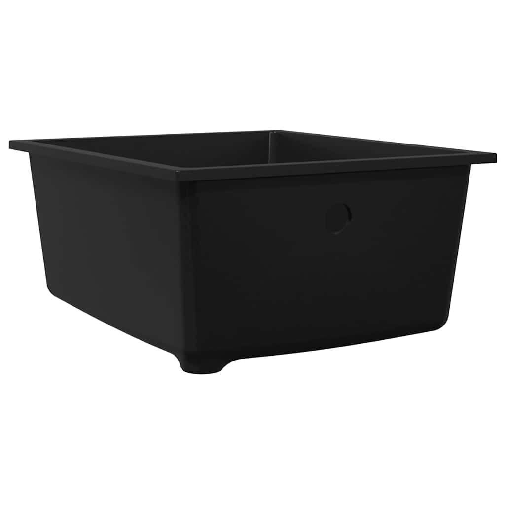 vidaXL Zlew kuchenny Czarny 38 x 44 x 20 cm Granit