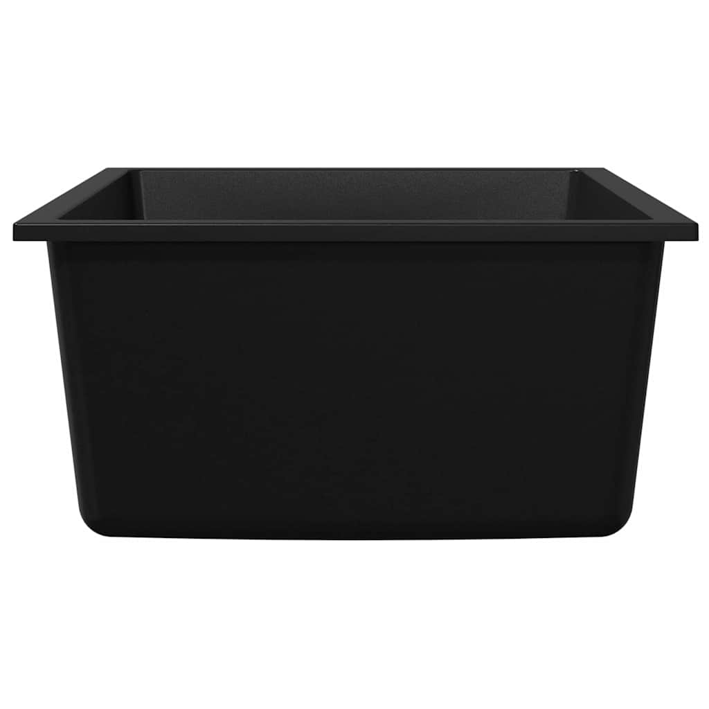 vidaXL Zlew kuchenny Czarny 38 x 44 x 20 cm Granit