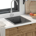 vidaXL Zlew kuchenny Szary 38 x 44 x 20 cm Granit