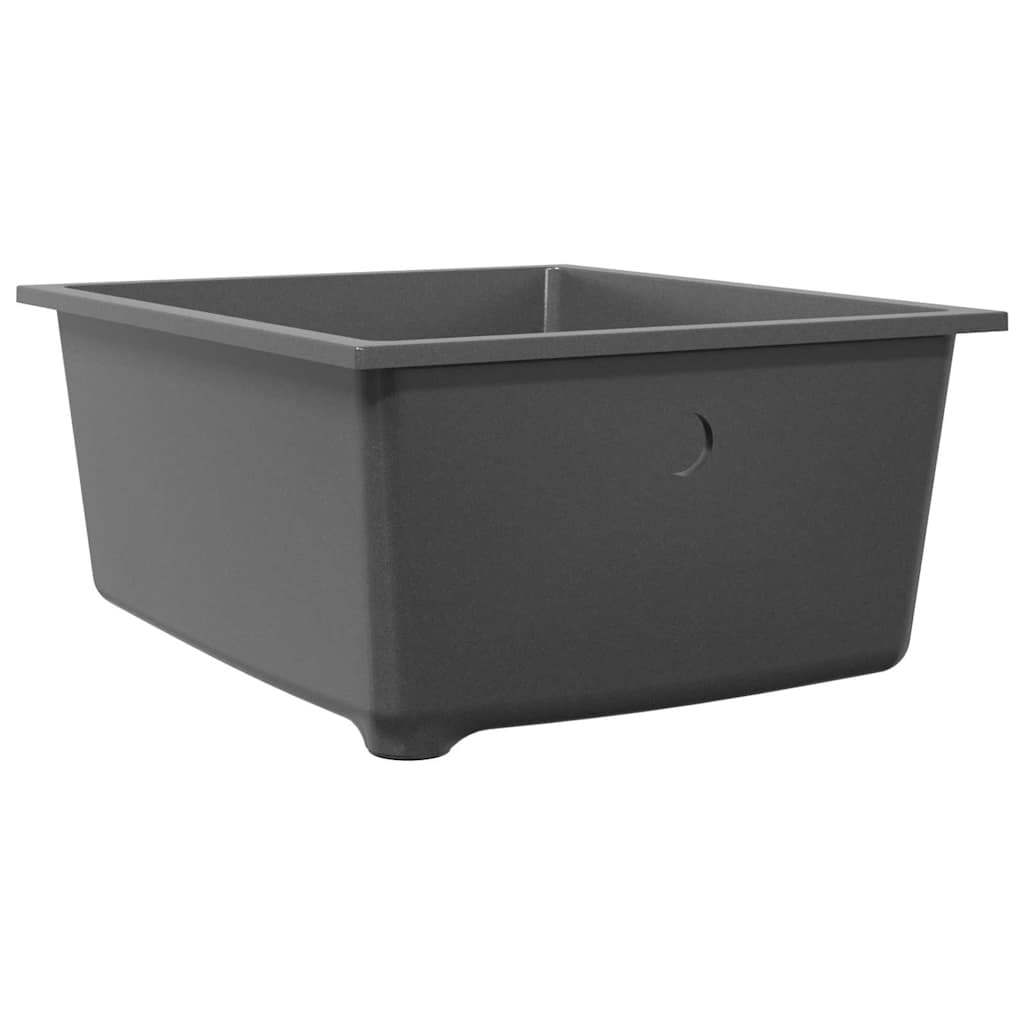vidaXL Zlew kuchenny Szary 38 x 44 x 20 cm Granit