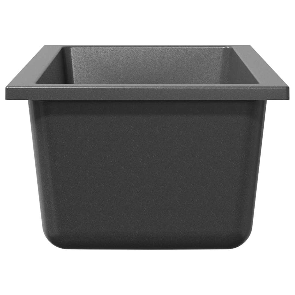 vidaXL Zlew kuchenny Szary 21 x 44 x 14 cm Granit