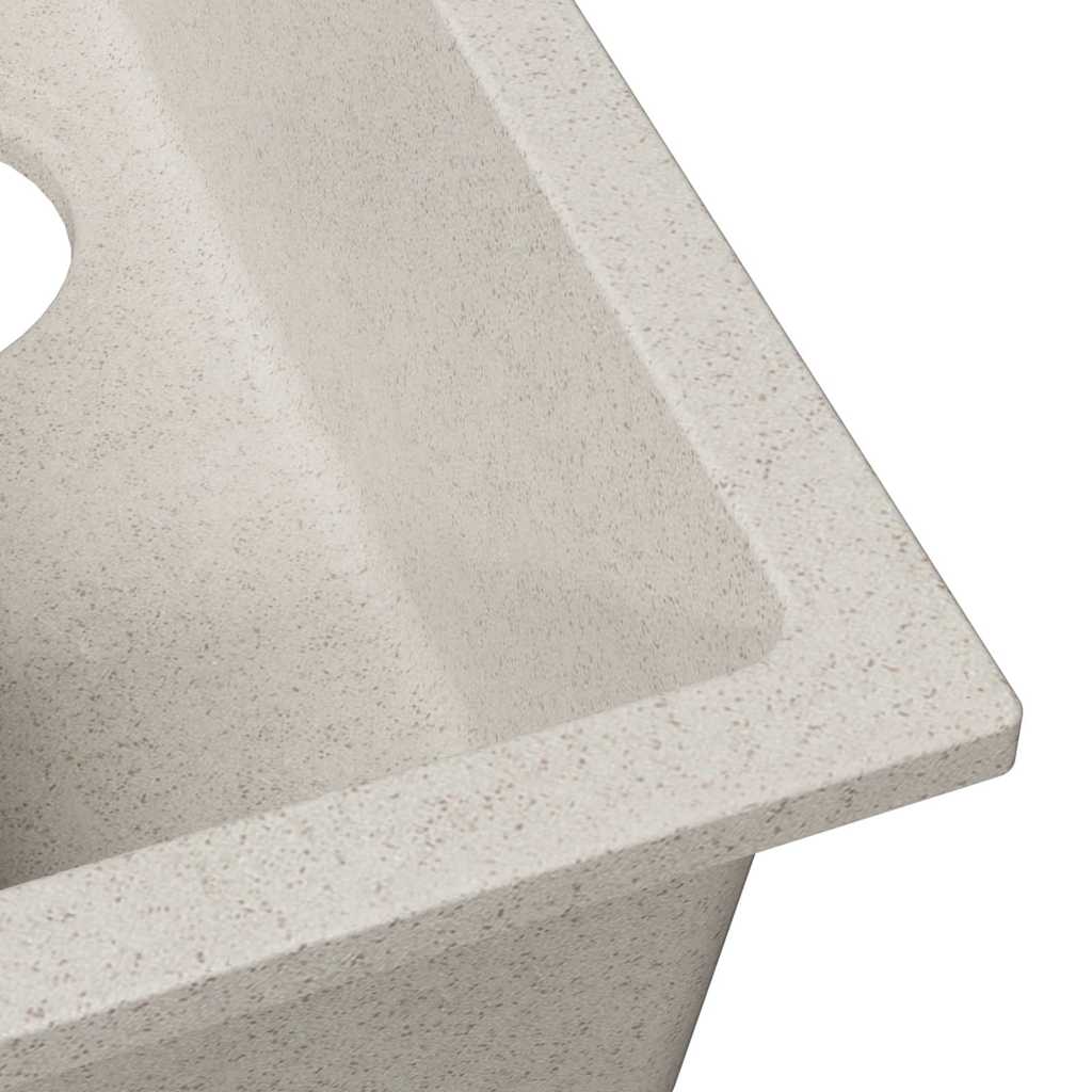vidaXL Zlew kuchenny Beżowy 21 x 44 x 14 cm Granit