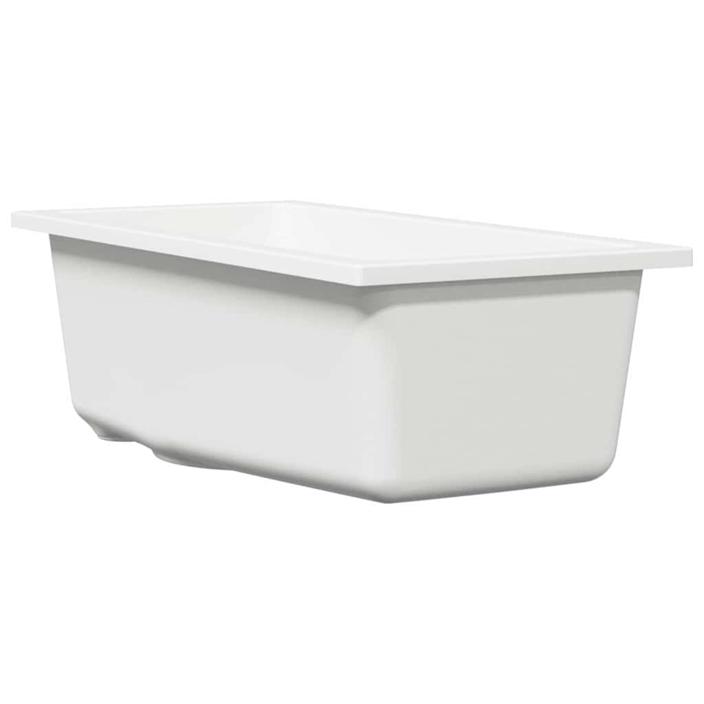 vidaXL Zlew kuchenny Biały 21 x 44 x 14 cm Granit