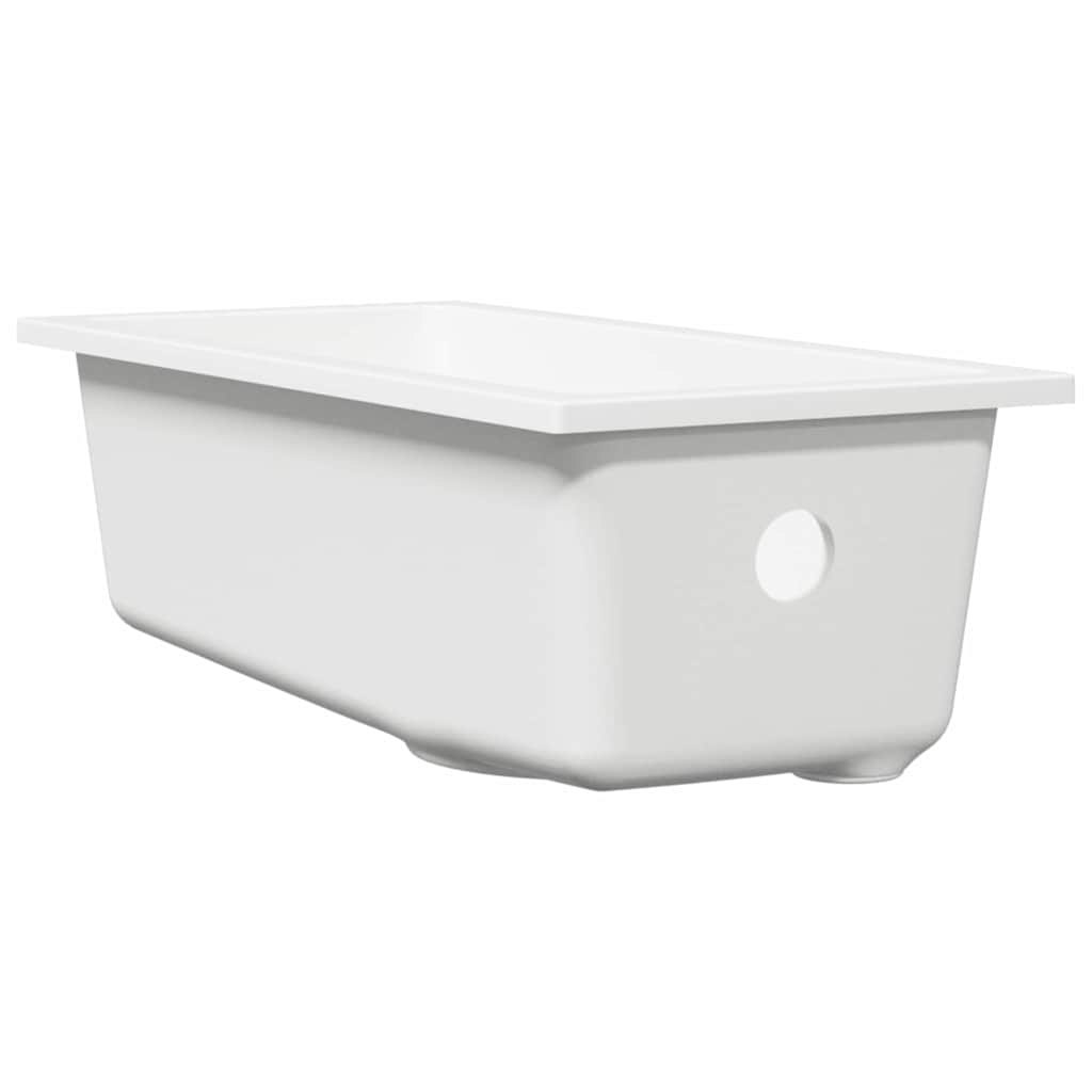 vidaXL Zlew kuchenny Biały 21 x 44 x 14 cm Granit