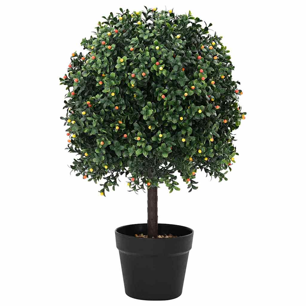 vidaXL Kula Boxwood Zielony 35 x 35 x 50 cm Z tworzywa sztucznego