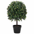 vidaXL Kula Boxwood Zielony 35 x 35 x 50 cm Z tworzywa sztucznego