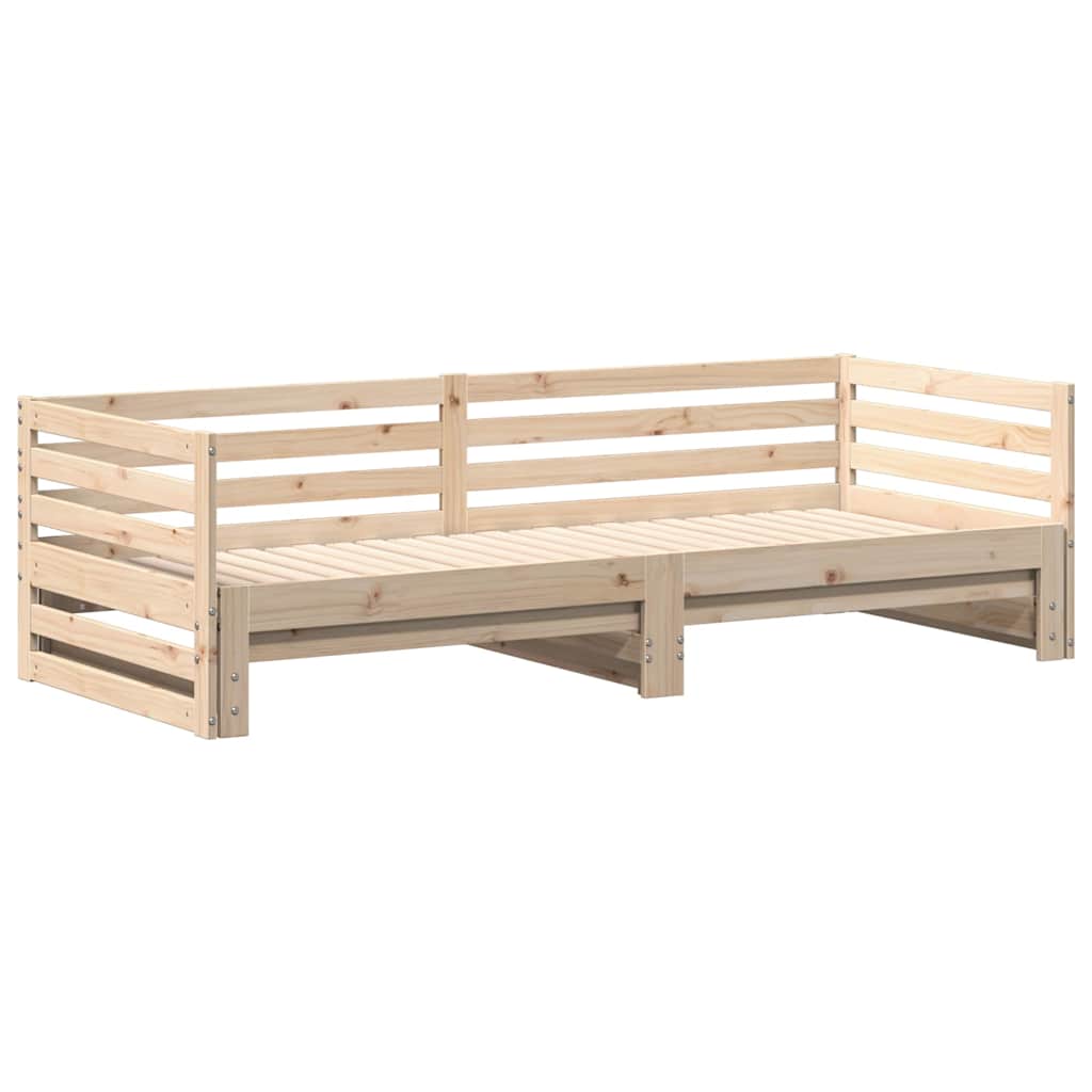 vidaXL Łóżko dzienne z wysuwanym łóżkiem bez materaca 80x200 cm