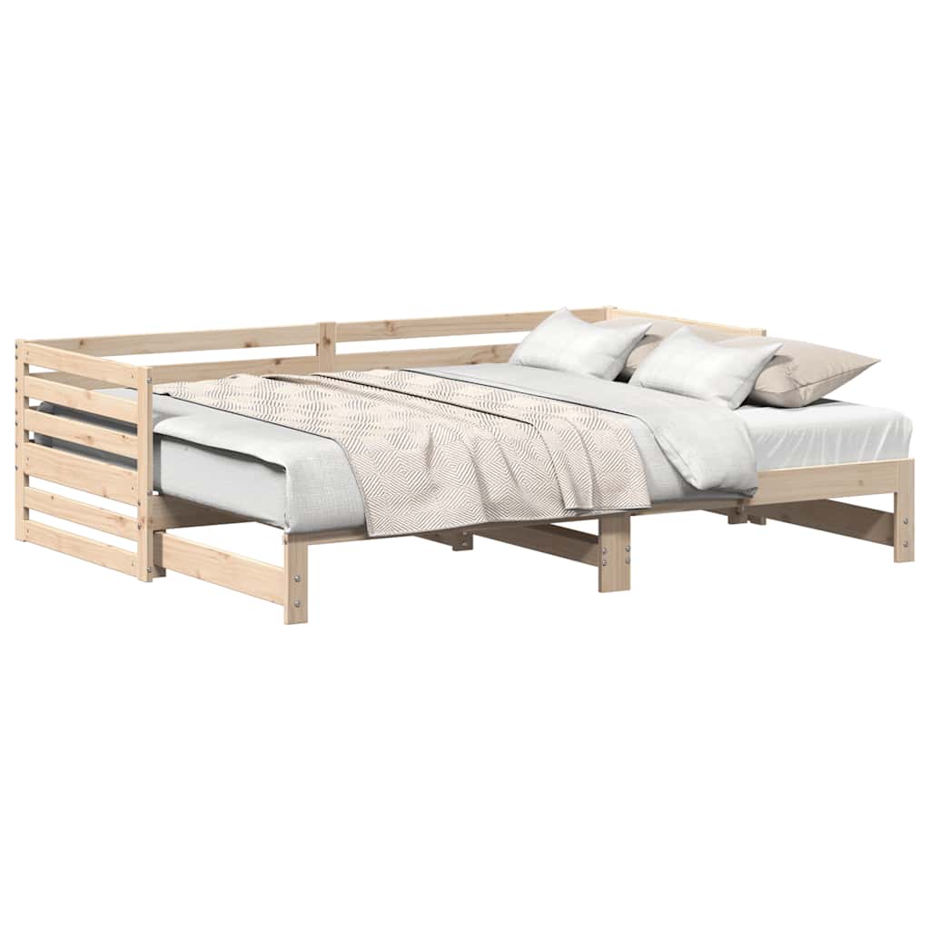 vidaXL Łóżko dzienne z wysuwanym łóżkiem bez materaca 80x200 cm