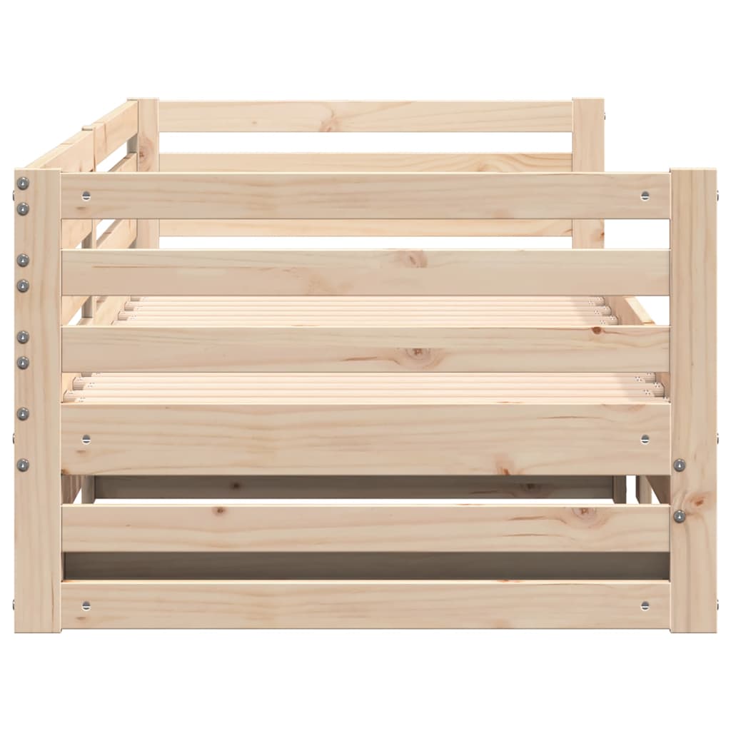 vidaXL Łóżko dzienne z wysuwanym łóżkiem bez materaca 80x200 cm