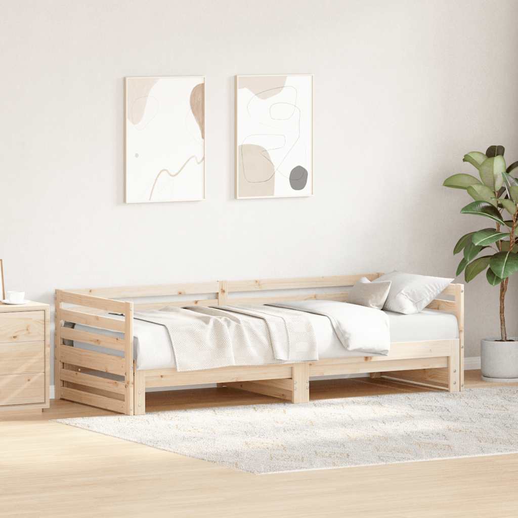 vidaXL Łóżko dzienne z wysuwanym łóżkiem bez materaca 80x200 cm