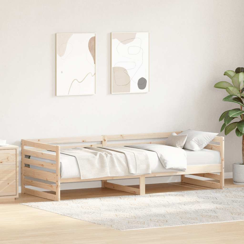 vidaXL Łóżko dzienne bez materaca 80x200 cm, lite drewno sosnowe