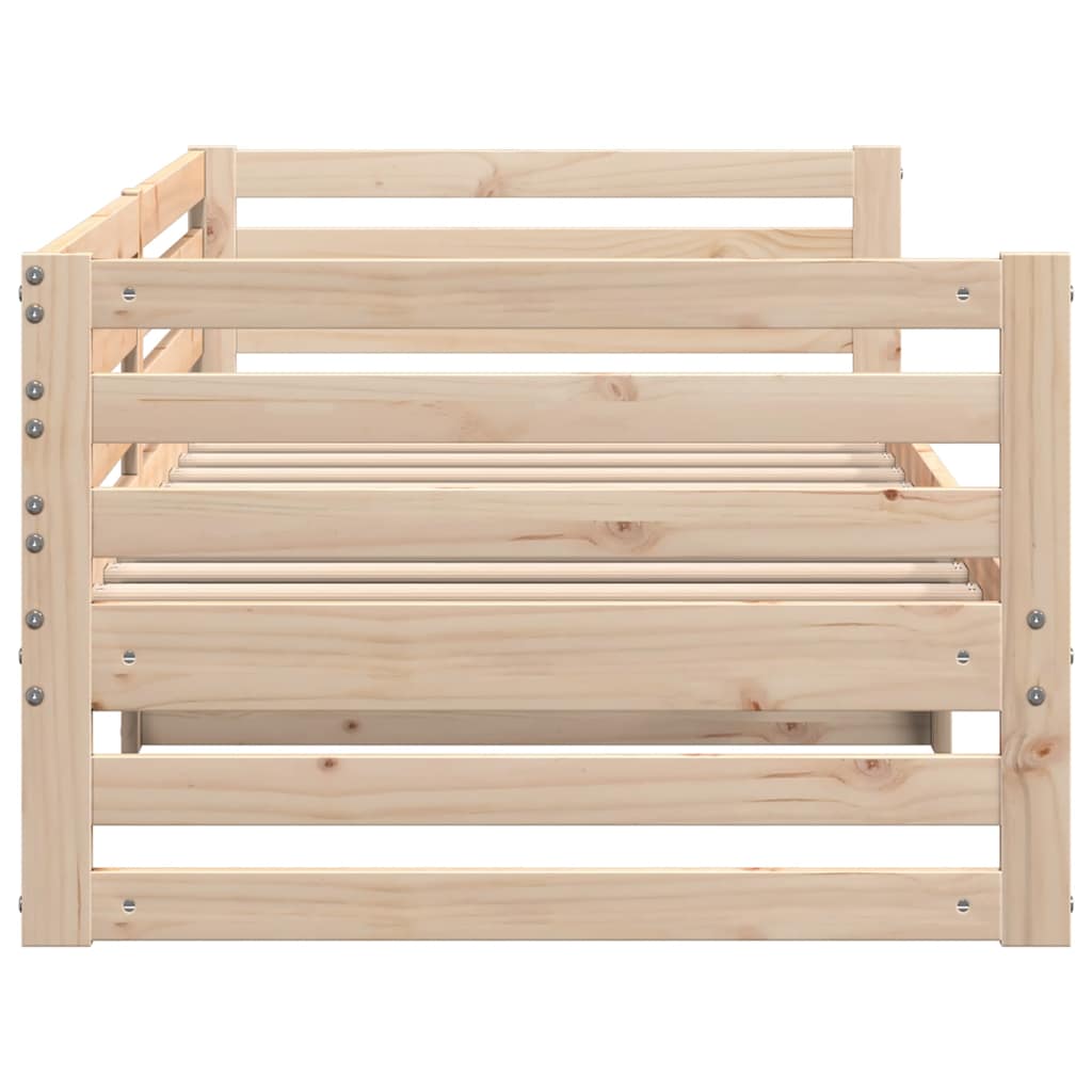 vidaXL Łóżko dzienne bez materaca 80x200 cm, lite drewno sosnowe