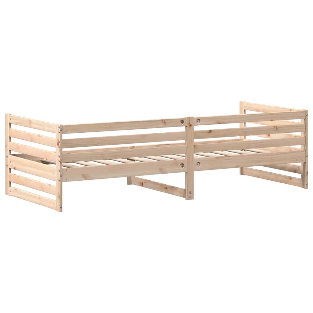 vidaXL Łóżko dzienne bez materaca 80x200 cm, lite drewno sosnowe