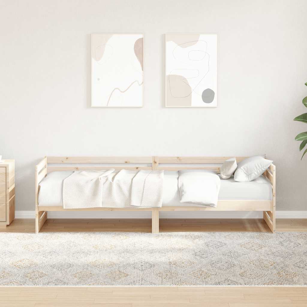 vidaXL Łóżko dzienne bez materaca 80x200 cm, lite drewno sosnowe