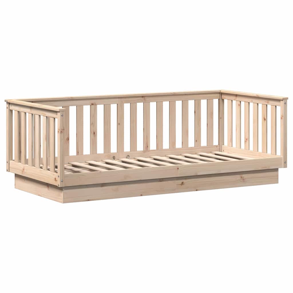 vidaXL Łóżko dzienne bez materaca 90x200 cm, lite drewno sosnowe