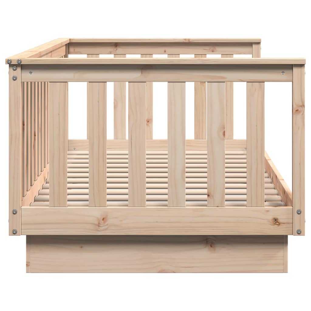 vidaXL Łóżko dzienne bez materaca 90x200 cm, lite drewno sosnowe