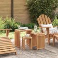vidaXL Stół Ogrodowy 3 pcs Brązowy 33 x 44,5 x 51 cm
