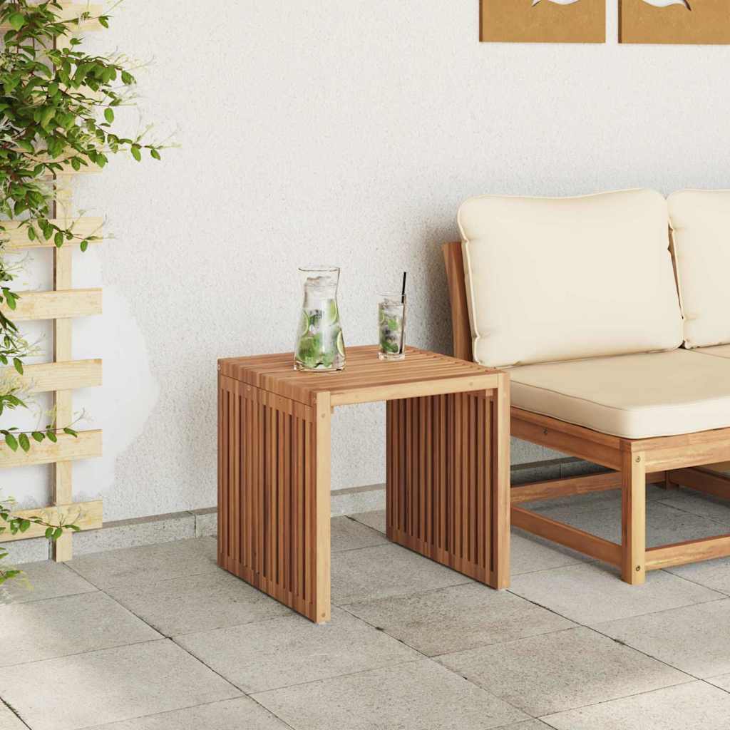 vidaXL Stół Ogrodowy Brązowy 45 x 45,5 x 45,5 cm Lite drewno teakowe