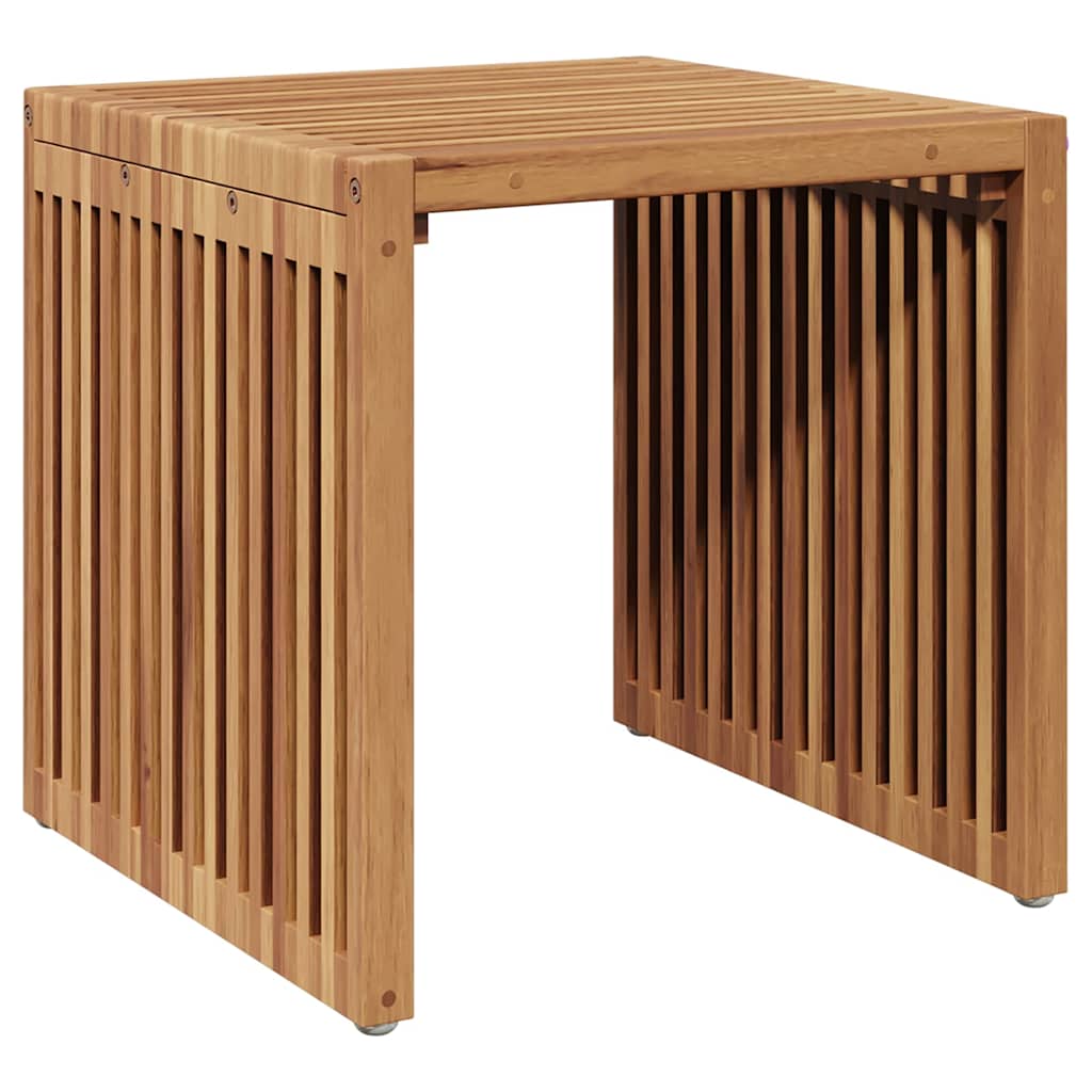 vidaXL Stół Ogrodowy Brązowy 45 x 45,5 x 45,5 cm Lite drewno teakowe