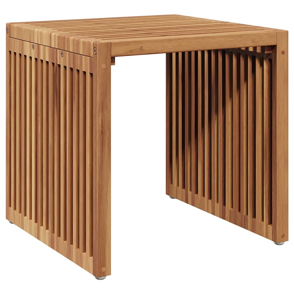 vidaXL Stół Ogrodowy Brązowy 45 x 45,5 x 45,5 cm Lite drewno teakowe