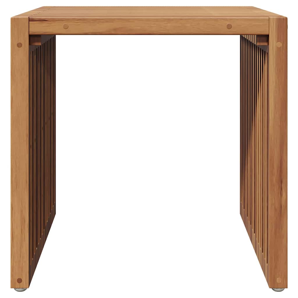 vidaXL Stół Ogrodowy Brązowy 45 x 45,5 x 45,5 cm Lite drewno teakowe