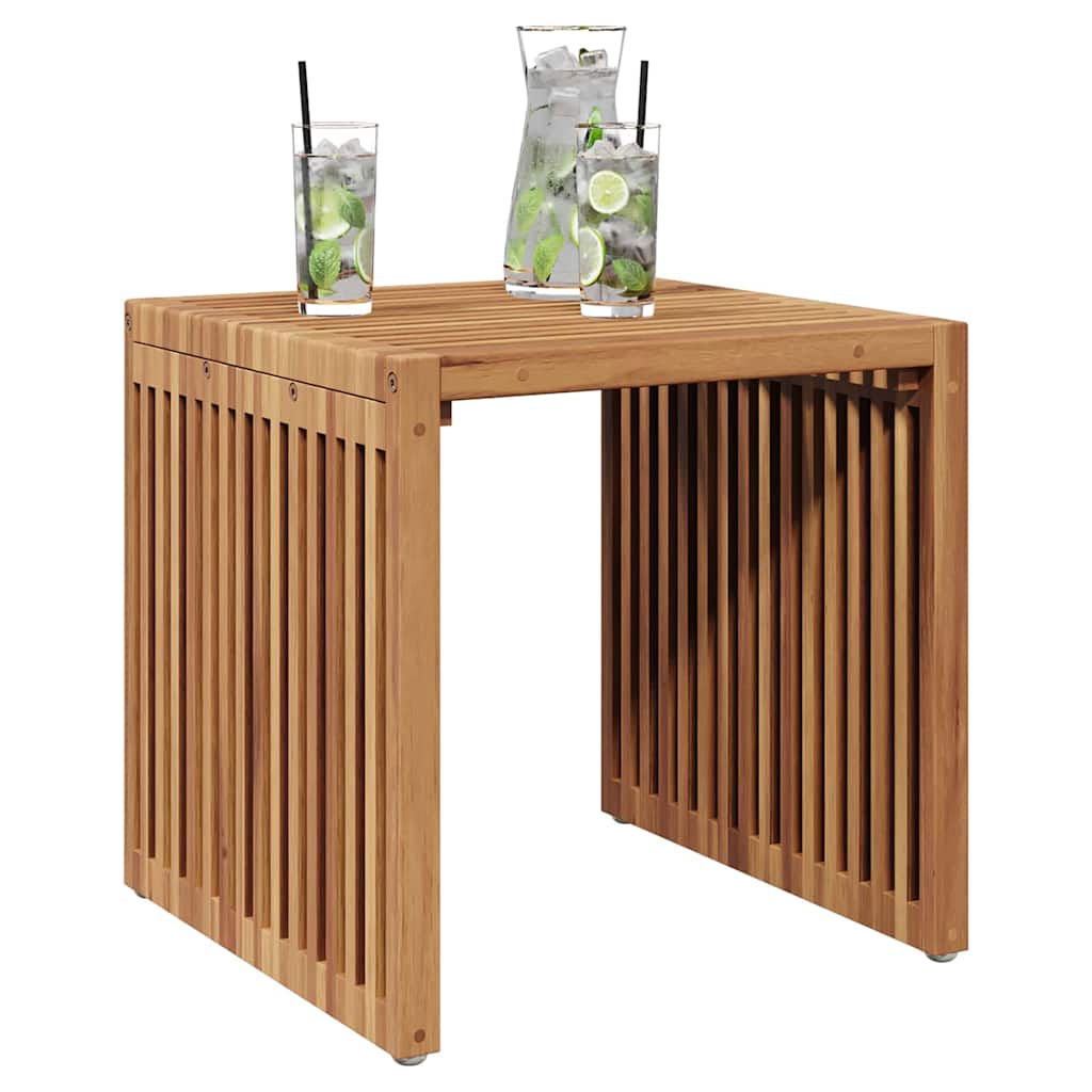vidaXL Stół Ogrodowy Brązowy 45 x 45,5 x 45,5 cm Lite drewno teakowe