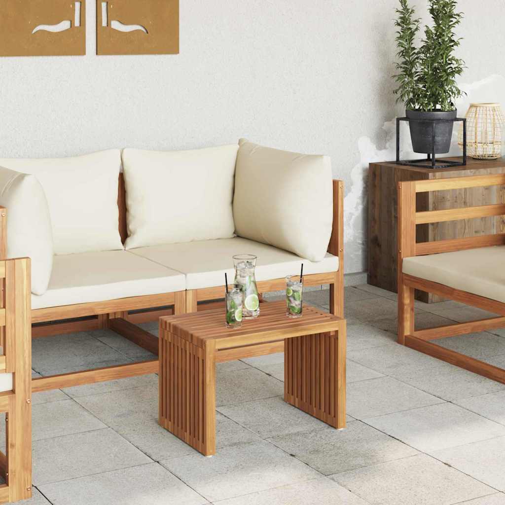 vidaXL Stół Ogrodowy Brązowy 50 x 32,5 x 35 cm Lite drewno teakowe