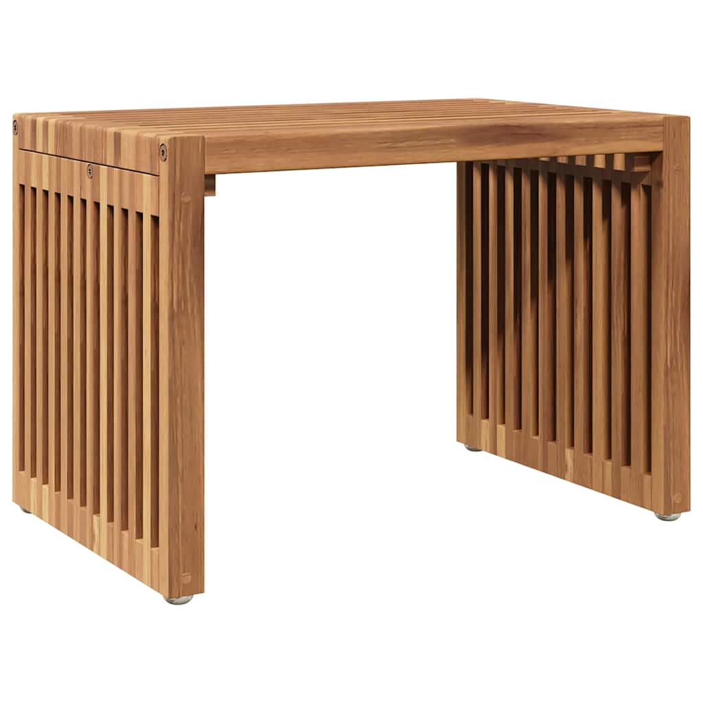 vidaXL Stół Ogrodowy Brązowy 50 x 32,5 x 35 cm Lite drewno teakowe